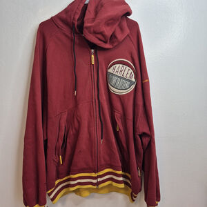 Vintage Harlem Globetrotters Hoodie 2XL Red Fubu Platinum Full Zip Sweatshirt